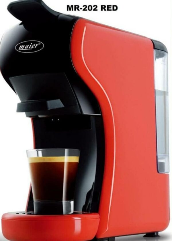نسپرسو مایرسه کاره مدل 202دارای مخزن قهوه پودری در سهرنگ قرمز مشکی سفید